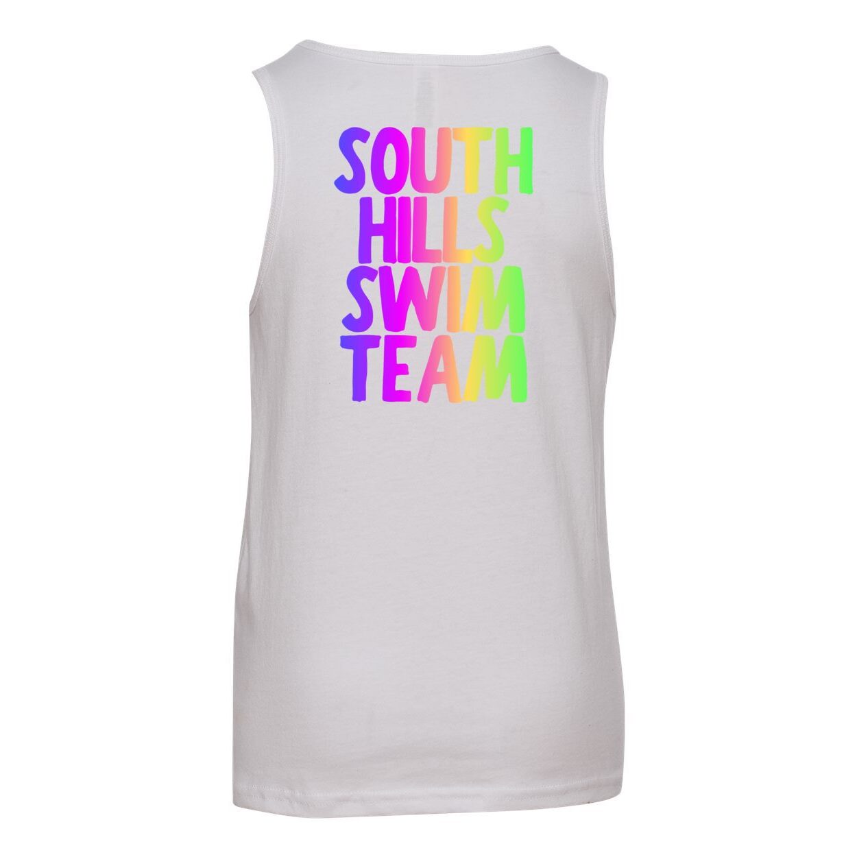 Youth South Hills Swim Team Neon Rainbow Graphic Tank
