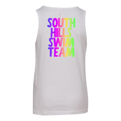 Youth South Hills Swim Team Neon Rainbow Graphic Tank