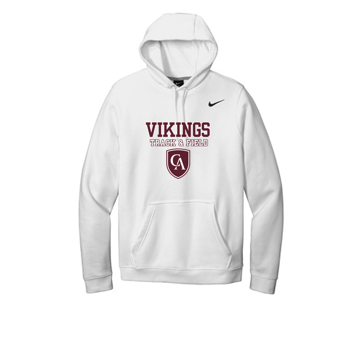Adult Unisex Columbus Academy Vikings Track & Field Graphic Nike Club Fleece Hoodie