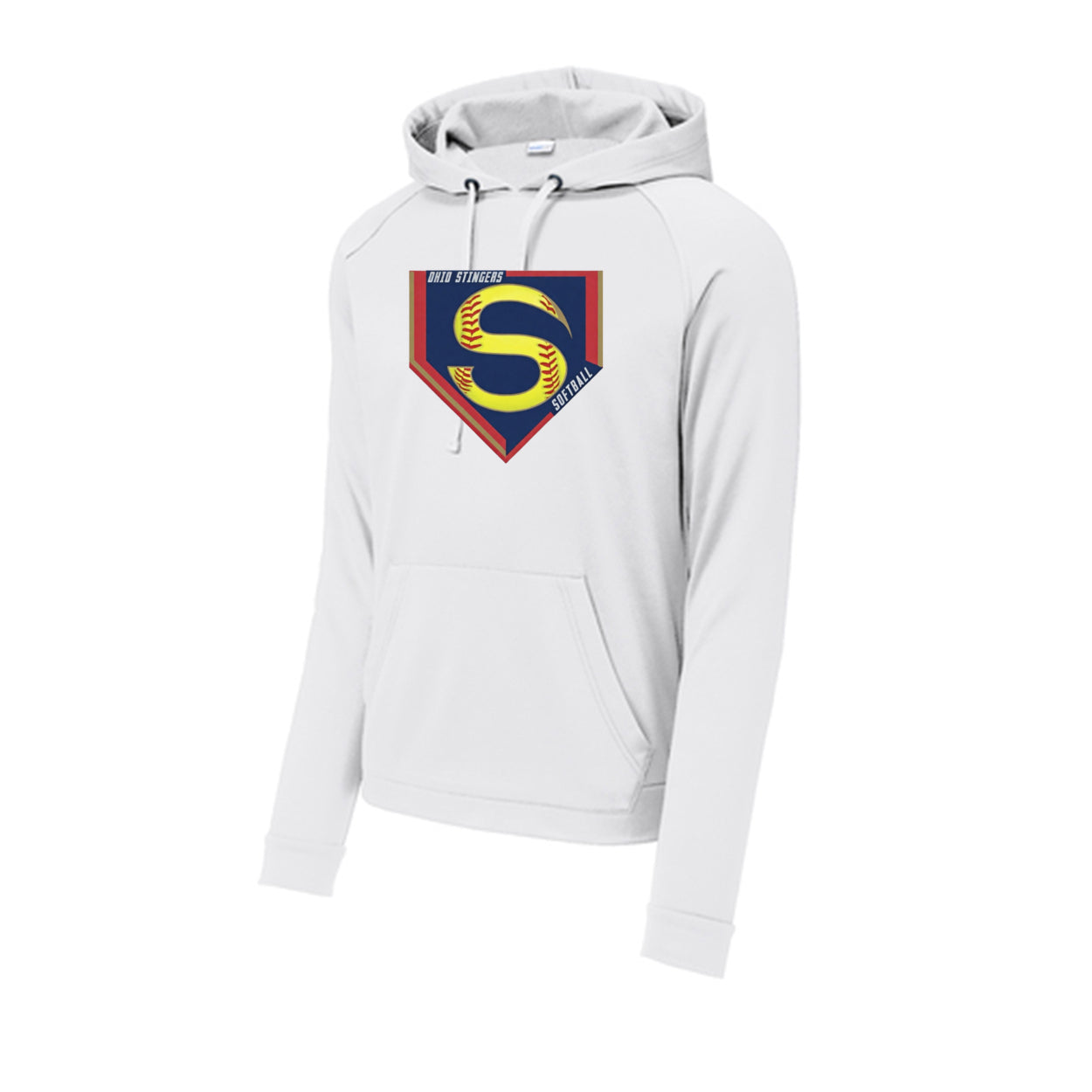 Adult Unisex Stingers Softball Logo Graphic Sport-Tek® Re-Compete Fleece Pullover Performanc Hoodie
