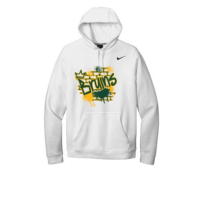 Adult Unisex Nike Bruins Spray Painted Spirit Graphic Club Fleece Hoodie