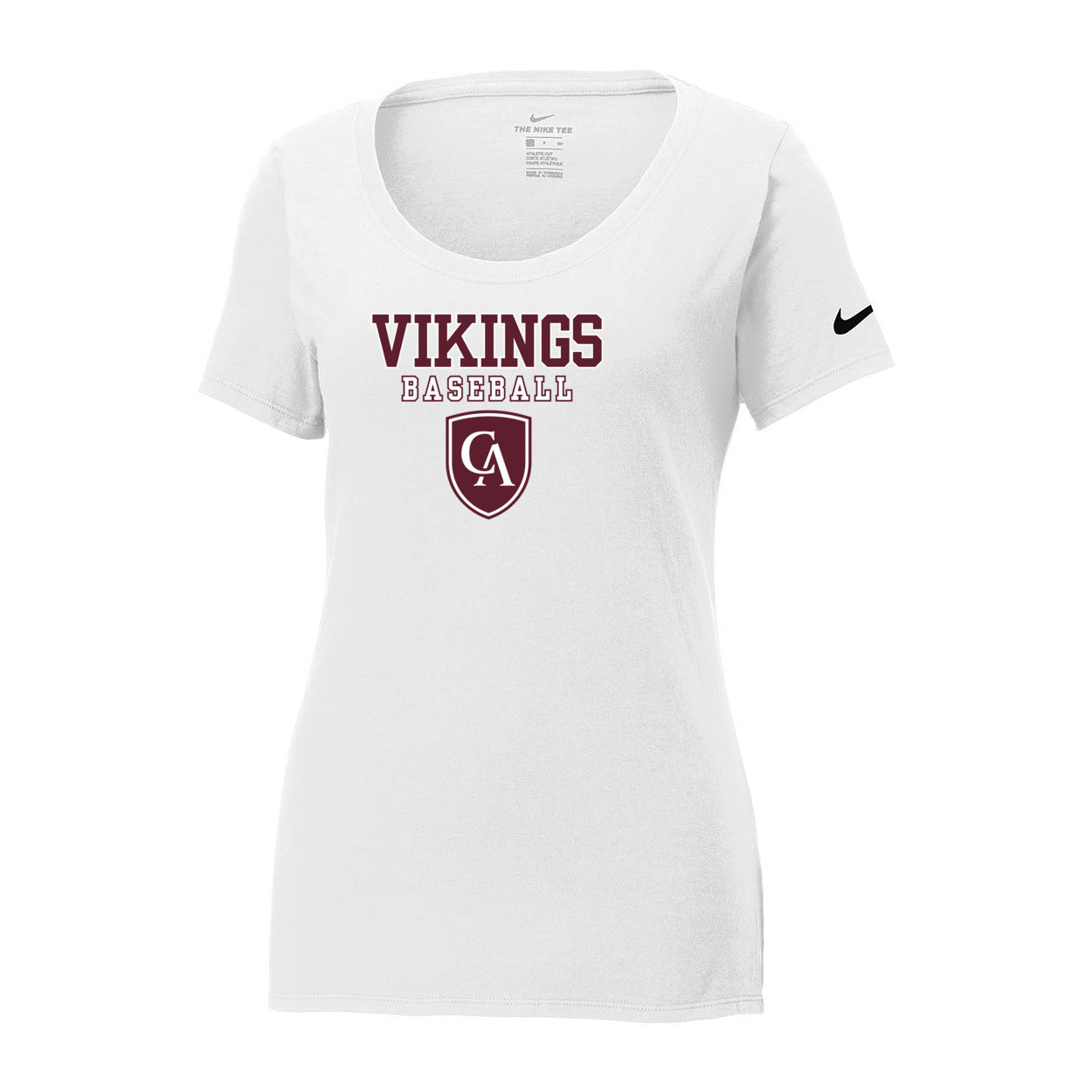 Women's Columbus Academy Vikings Wrestling Graphic Nike Core Cotton Scoop Neck Tee