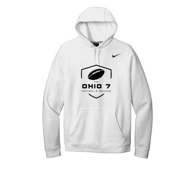 Adult Unisex The Ohio 7 Black Logo Graphic Nike Club Fleece Hoodie