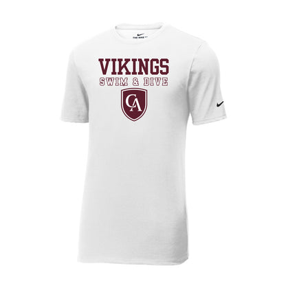 Adult Unisex Columbus Academy Vikings Swim & Dive Graphic Nike Dri-FIT Performance Tee