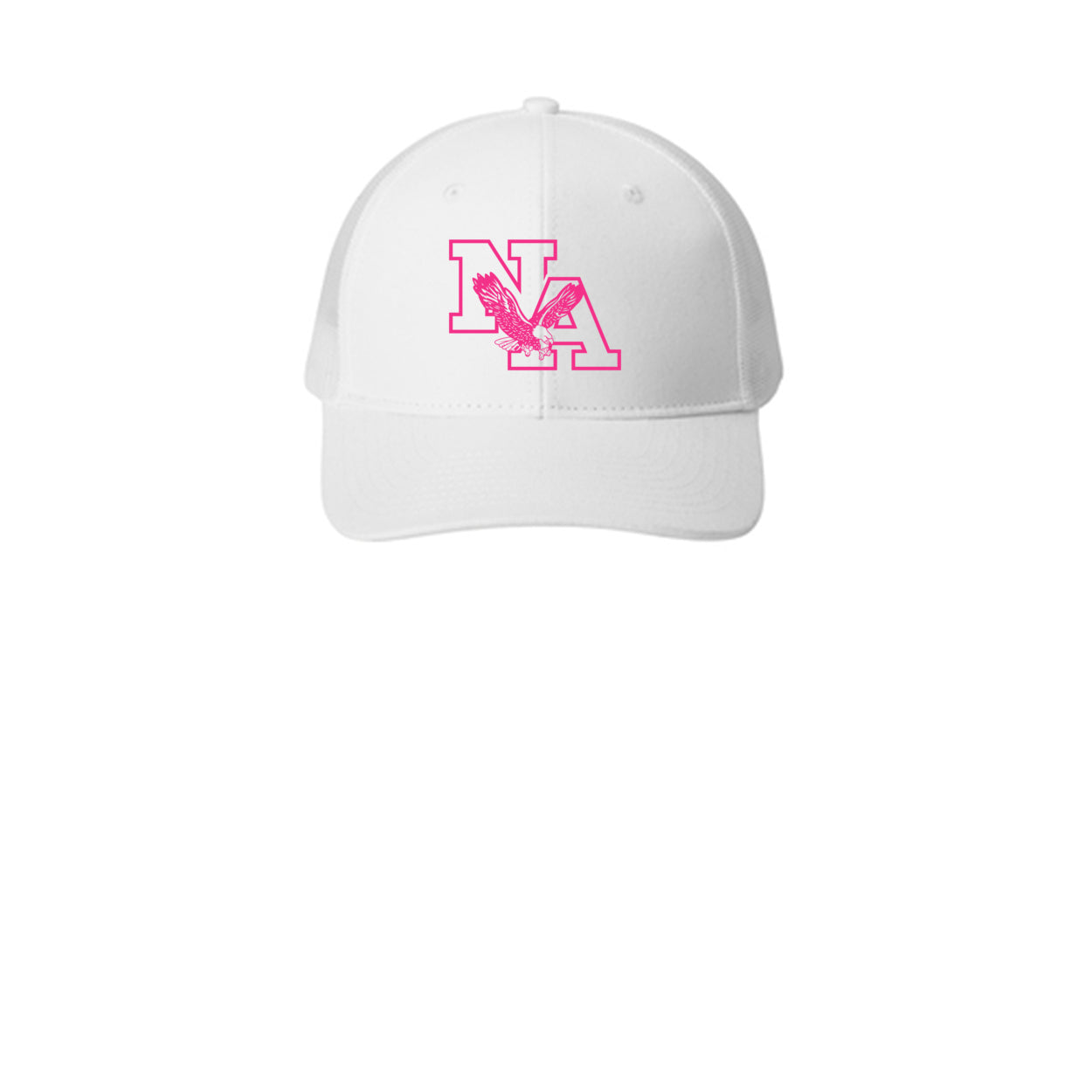 Adult Unisex Neon Pink Power Logo Snapback Trucker Hat - PINK OCTOBER