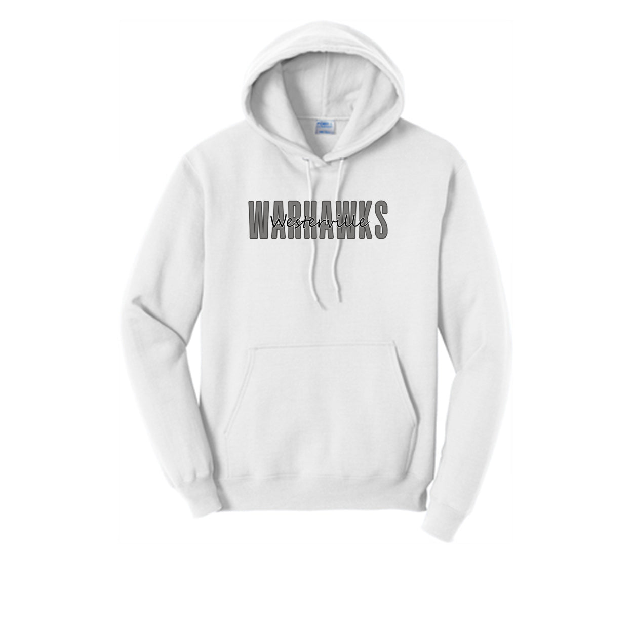 Adult Unisex Westerville Central Warhawks Spirit Script Graphic Easy Hoodie