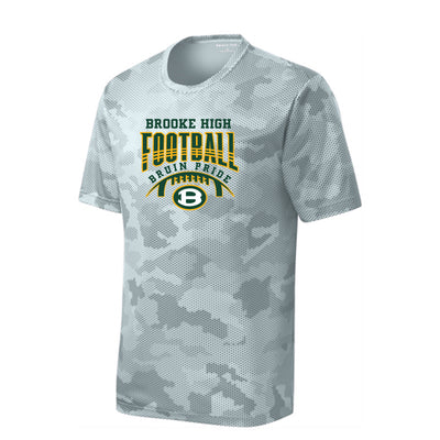 Youth Bruin Pride Football Graphic Short Sleeve Camo Competitor Performance Tee