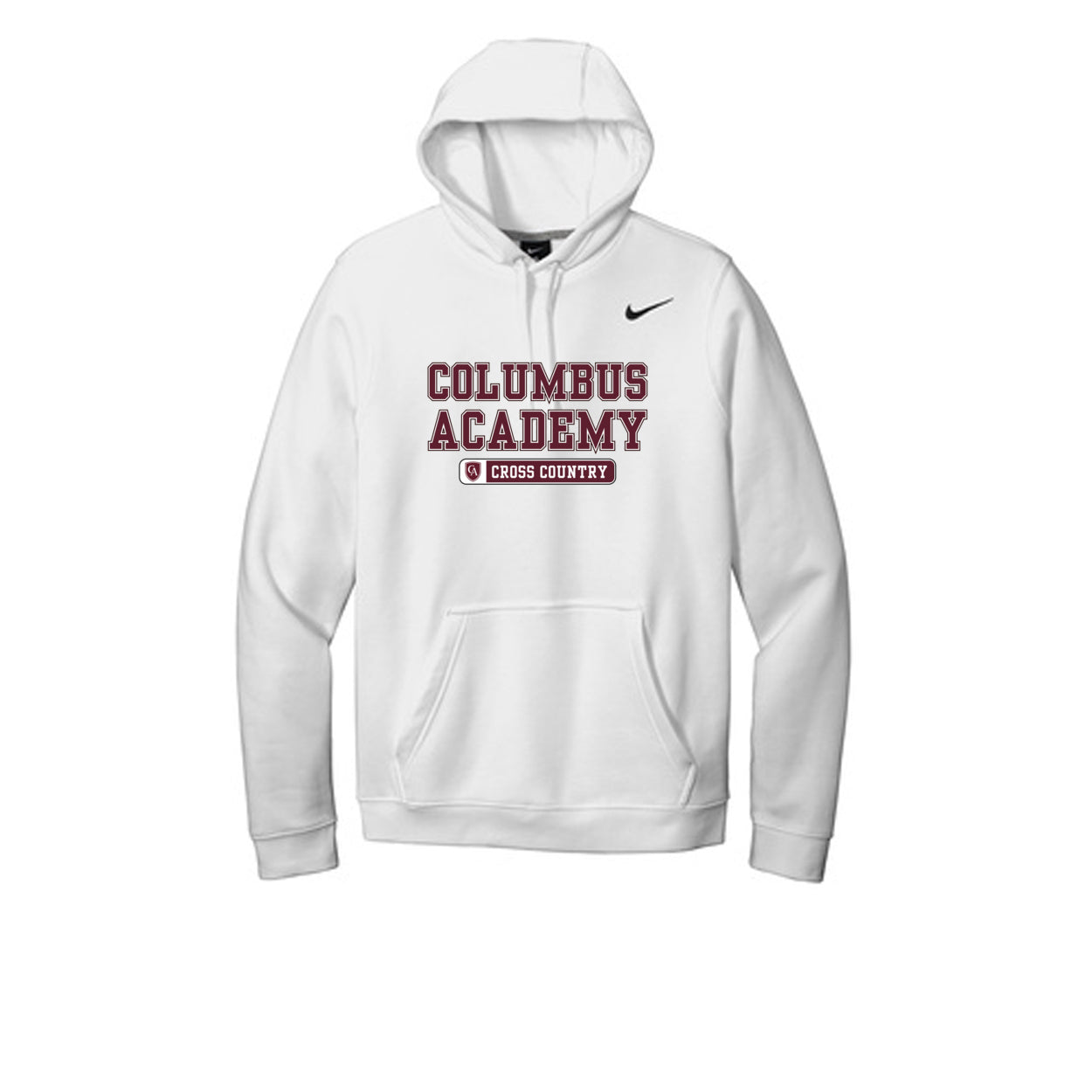 Adult Unisex Columbus Academy Cross Country Graphic Nike Club Fleece Hoodie