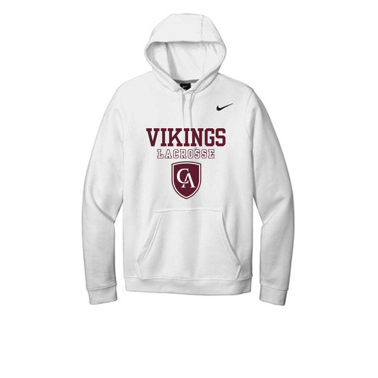 Adult Unisex Columbus Academy Vikings Lacrosse Graphic Nike Club Fleece Hoodie