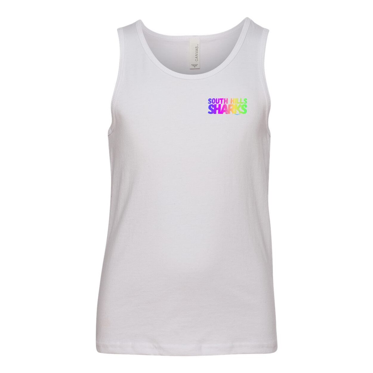 Youth South Hills Swim Team Neon Rainbow Graphic Tank