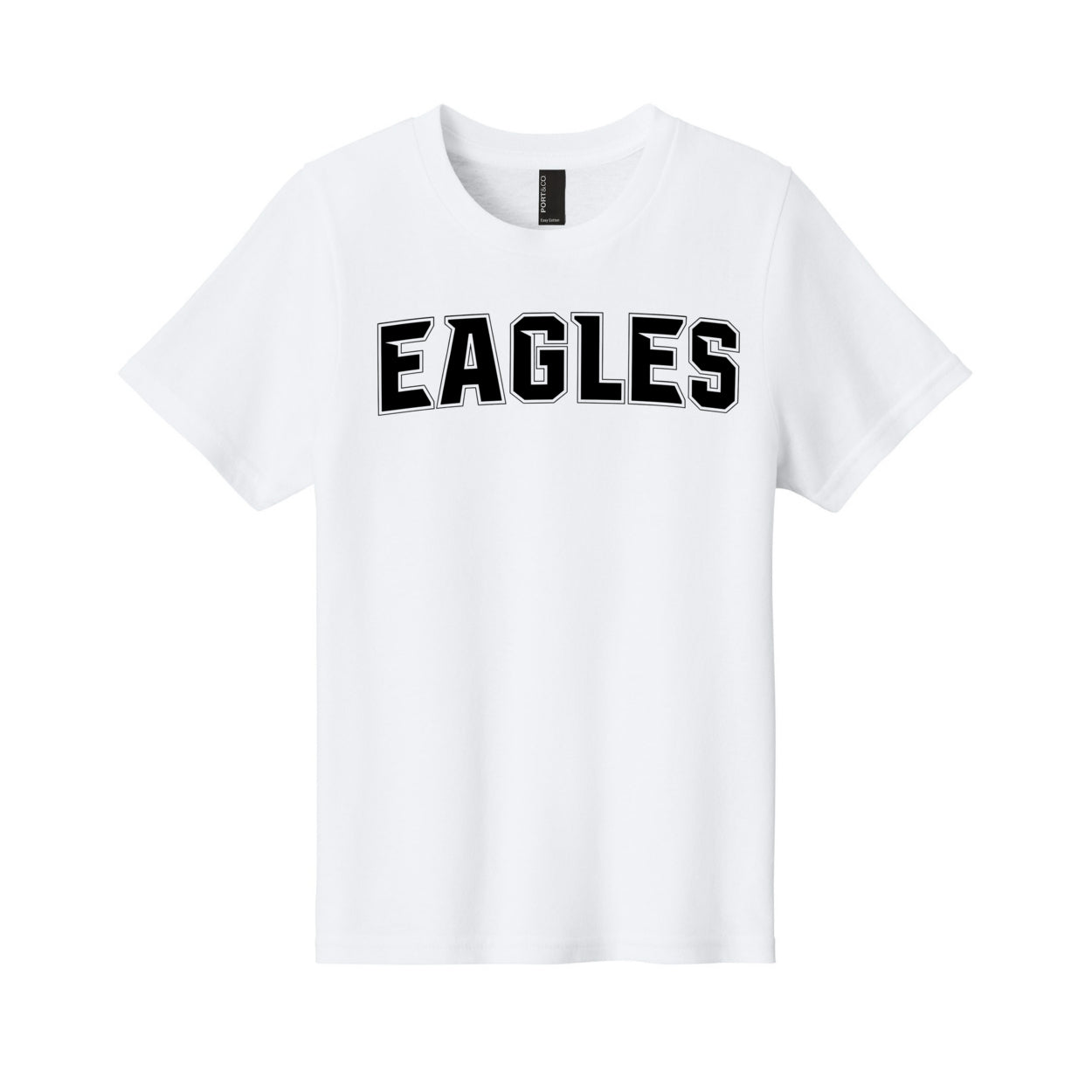 Youth New Albany Flag Football Electric Eagles Black Graphic Short Sleeve Tee