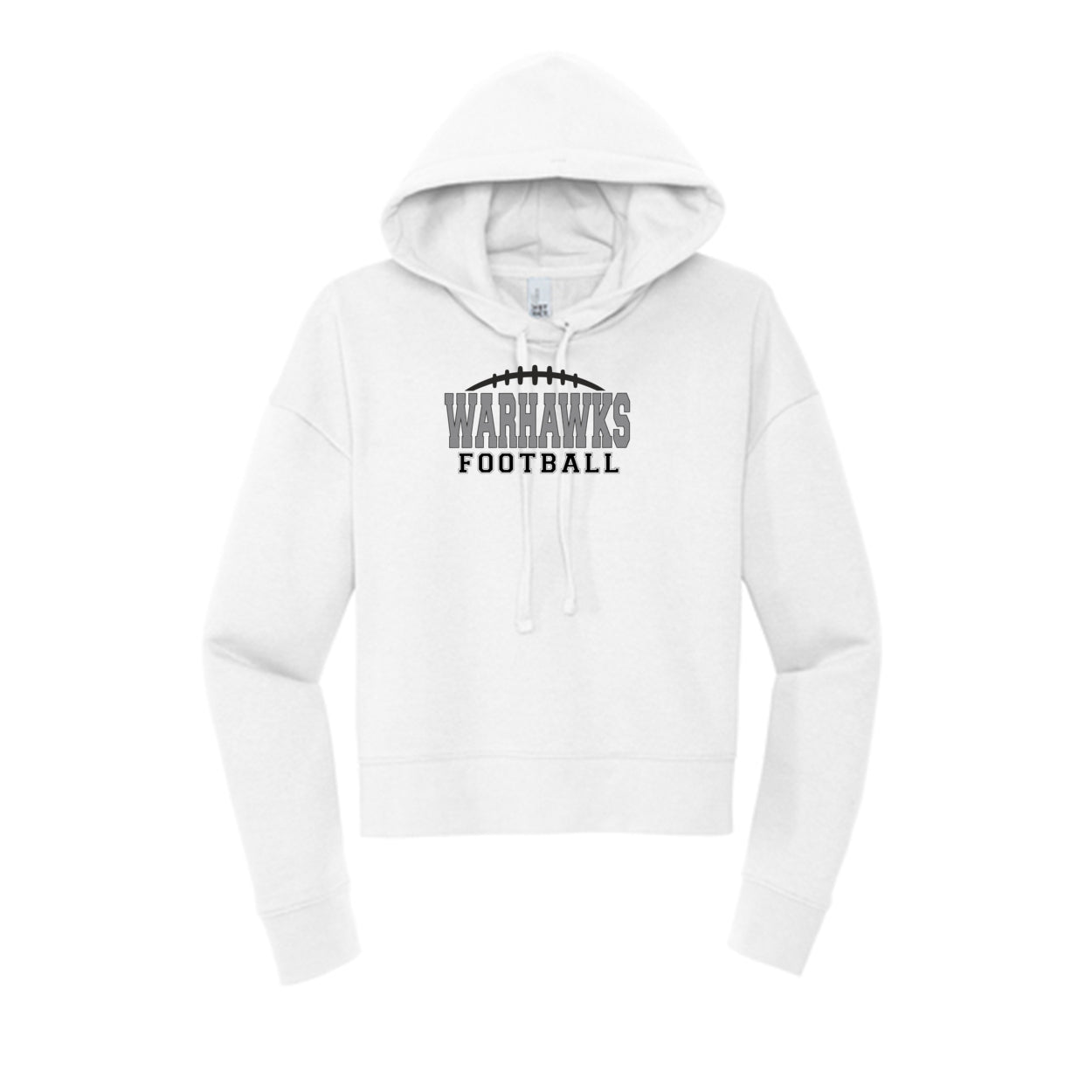 Women's Westerville Central Warhawks Football Laces Graphic Crop Hoodie