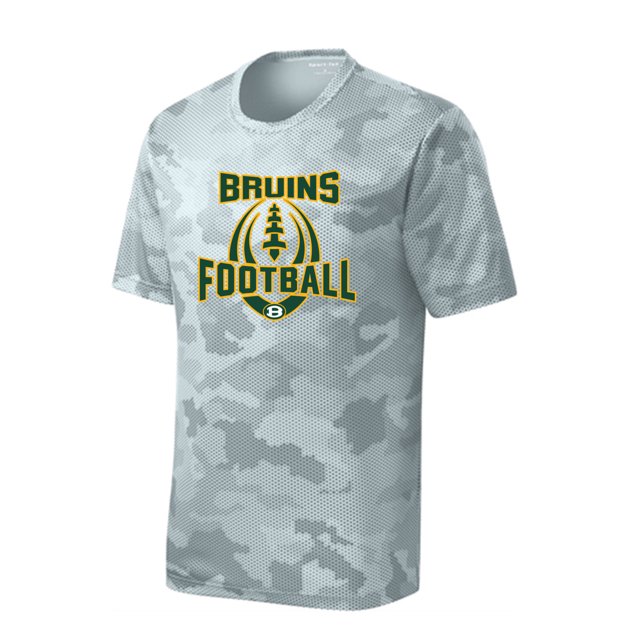 Youth Bruin Ultimate Football Graphic Short Sleeve Camo Competitor Performance Tee