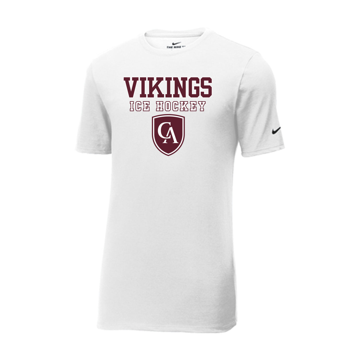 Adult Unisex Columbus Academy Vikings Ice Hockey Graphic Nike Dri-FIT Performance Tee