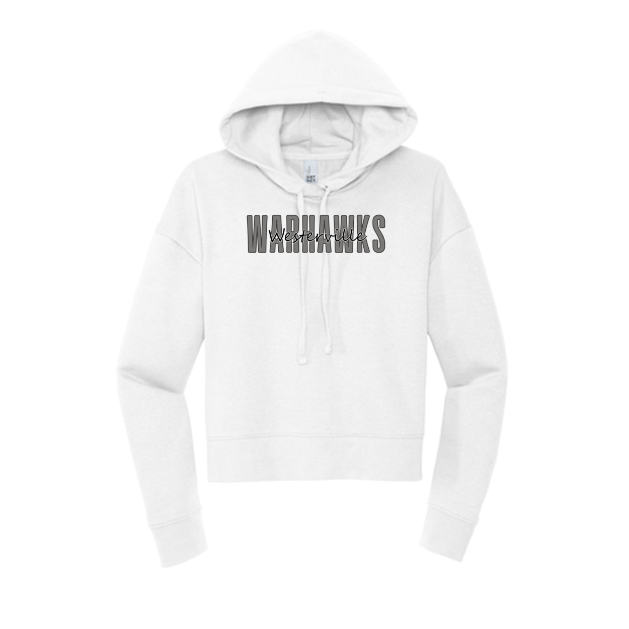 Women's Westerville Central Warhawks Spirit Script Graphic Crop Hoodie