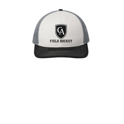 Adult Unisex Columbus Academy Viking Field Hockey Black Logo Snapback Trucker Hat