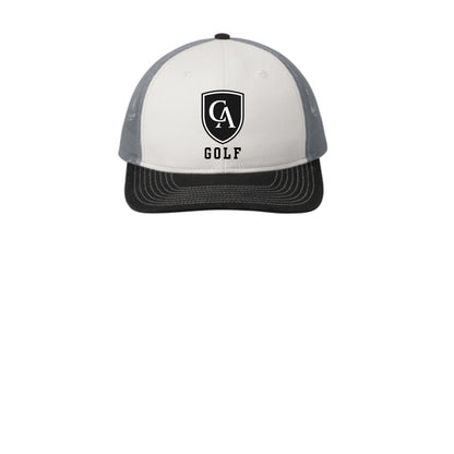 Adult Unisex Columbus Academy Viking Golf Black Logo Snapback Trucker Hat