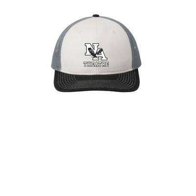 Adult Unisex White/Black Classic NA Theatre Logo Snapback Trucker Hat