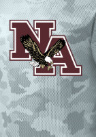Youth Camo Maroon Logo Competitor Performance Short Sleeve Graphic Tee - New Albany Eagles