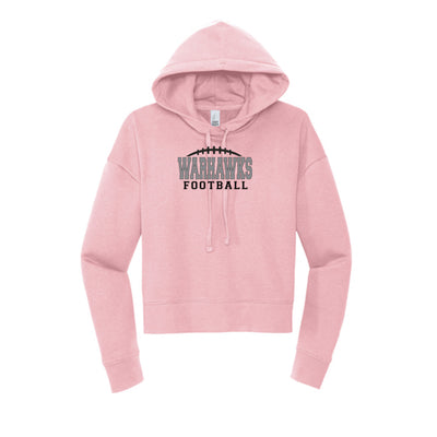 Women's Westerville Central Warhawks Football Laces Graphic Crop Hoodie