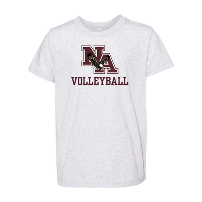 Youth Super Soft Volleyball Classic Logo Short Sleeve Graphic Tee - New Albany Eagles