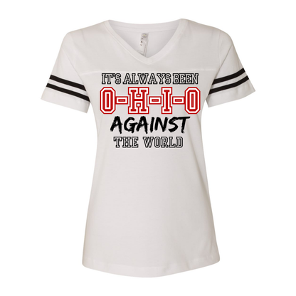 Women's OH Against the World Short Sleeve Graphic Football Ringer Tee