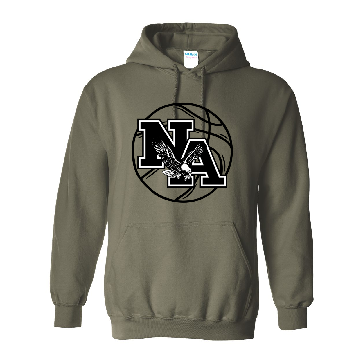 Adult Unisex Logo Basketball Graphic Hoodie - New Albany Eagles