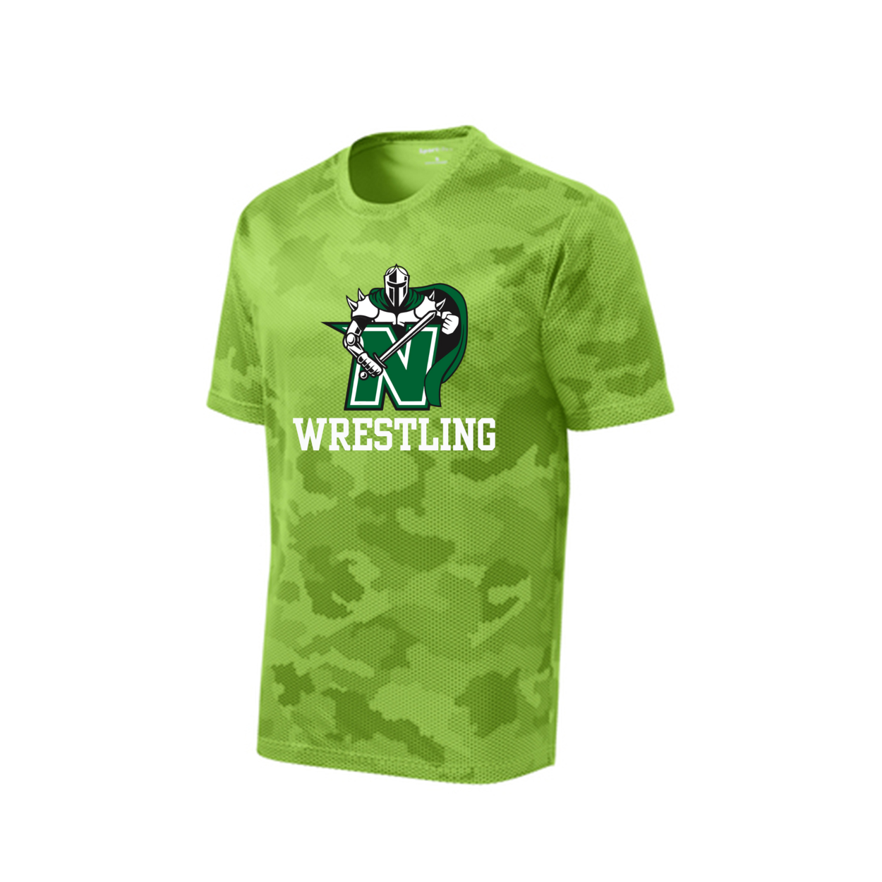 Men's Camo Logo Wrestling Competitor Performance Short Sleeve Graphic Tee - Nordonia Knights