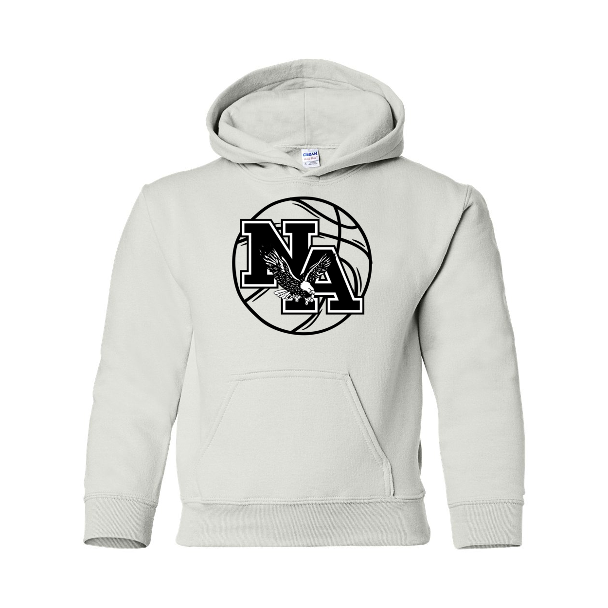 Youth Logo Basketball Graphic Hoodie - New Albany Eagles