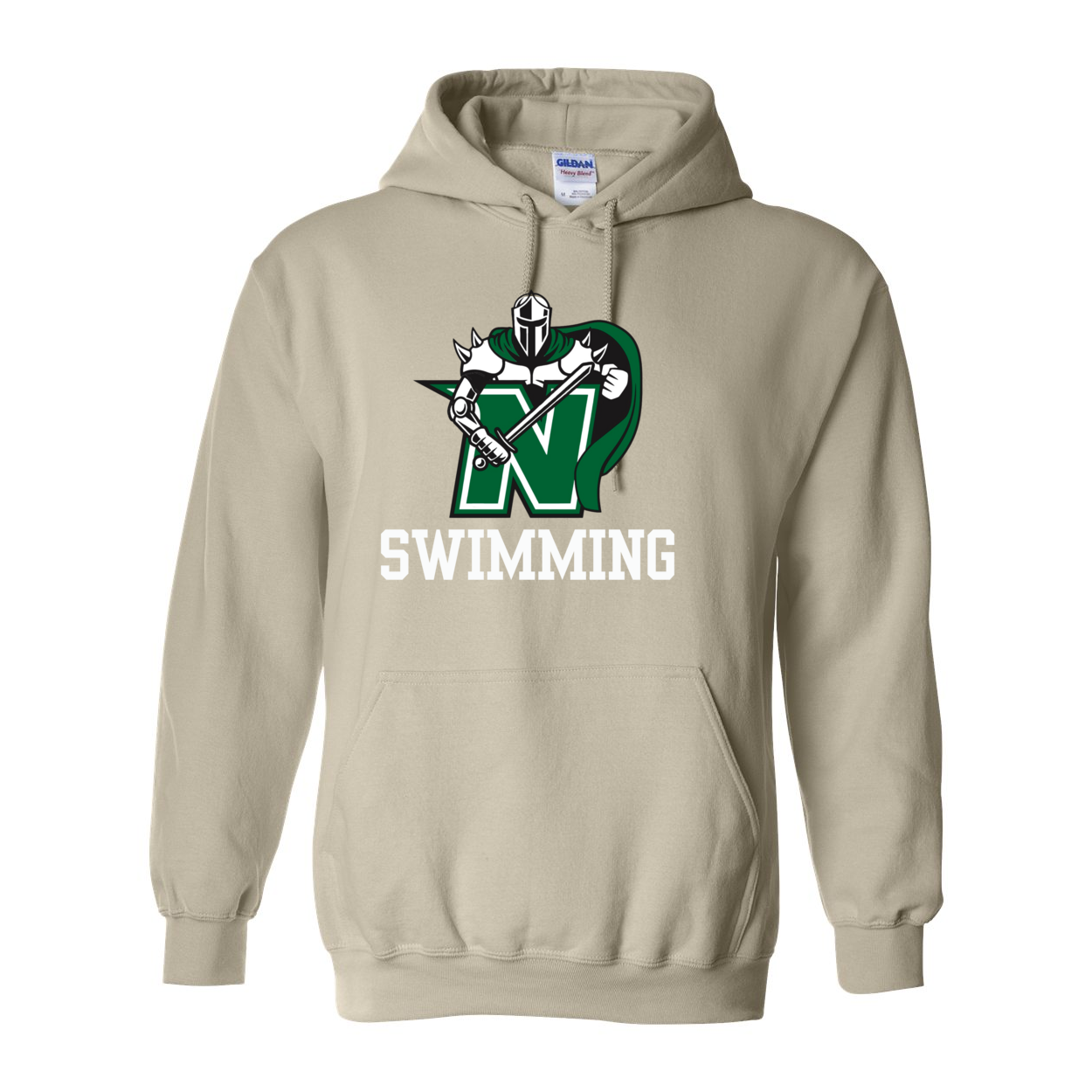 Adult Unisex Classic Logo Swimming Graphic Hoodie - Nordonia Knights