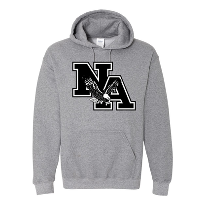 Adult Unisex Black Logo Graphic Hoodie - New Albany Eagles