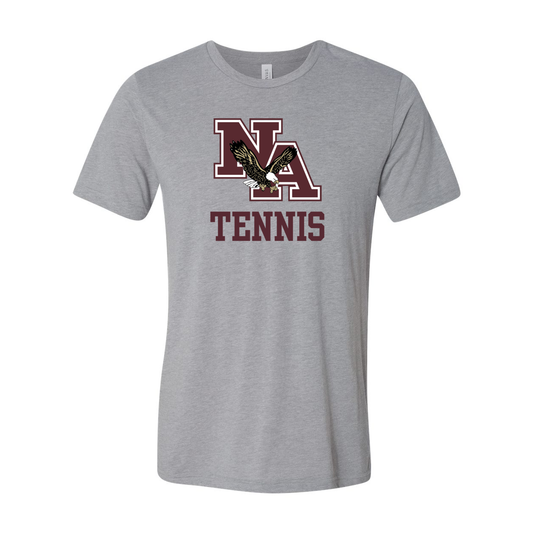 Adult Unisex Super Soft Tennis Classic Logo Short Sleeve Graphic Tee - New Albany Eagles