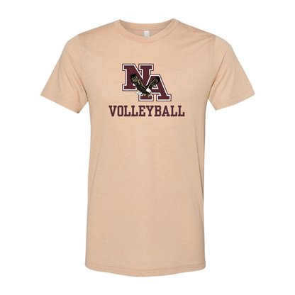 Adult Unisex Super Soft Volleyball Classic Logo Short Sleeve Graphic Tee - New Albany Eagles