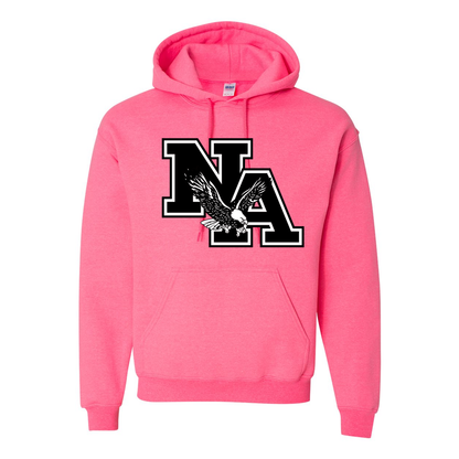 Adult Unisex Black Logo Graphic Hoodie - New Albany Eagles