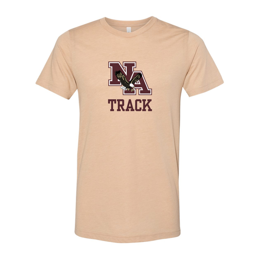 Adult Unisex Super Soft Track Classic Logo Short Sleeve Graphic Tee - New Albany Eagles