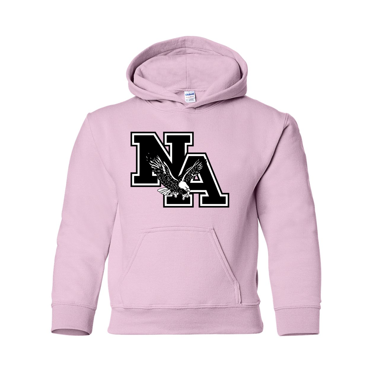 Youth Black Logo Graphic Hoodie - New Albany Eagles