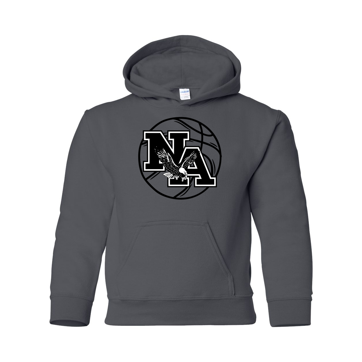 Youth Logo Basketball Graphic Hoodie - New Albany Eagles