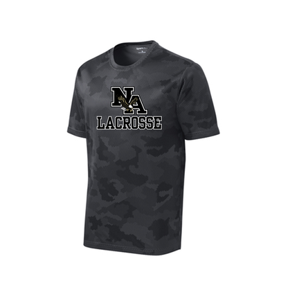 Youth Camo Lacrosse Logo Competitor Performance Short Sleeve Graphic Tee - New Albany Eagles