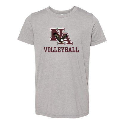 Youth Super Soft Volleyball Classic Logo Short Sleeve Graphic Tee - New Albany Eagles