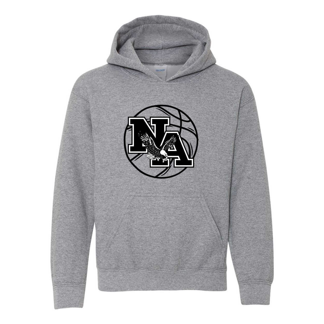 Youth Logo Basketball Graphic Hoodie - New Albany Eagles