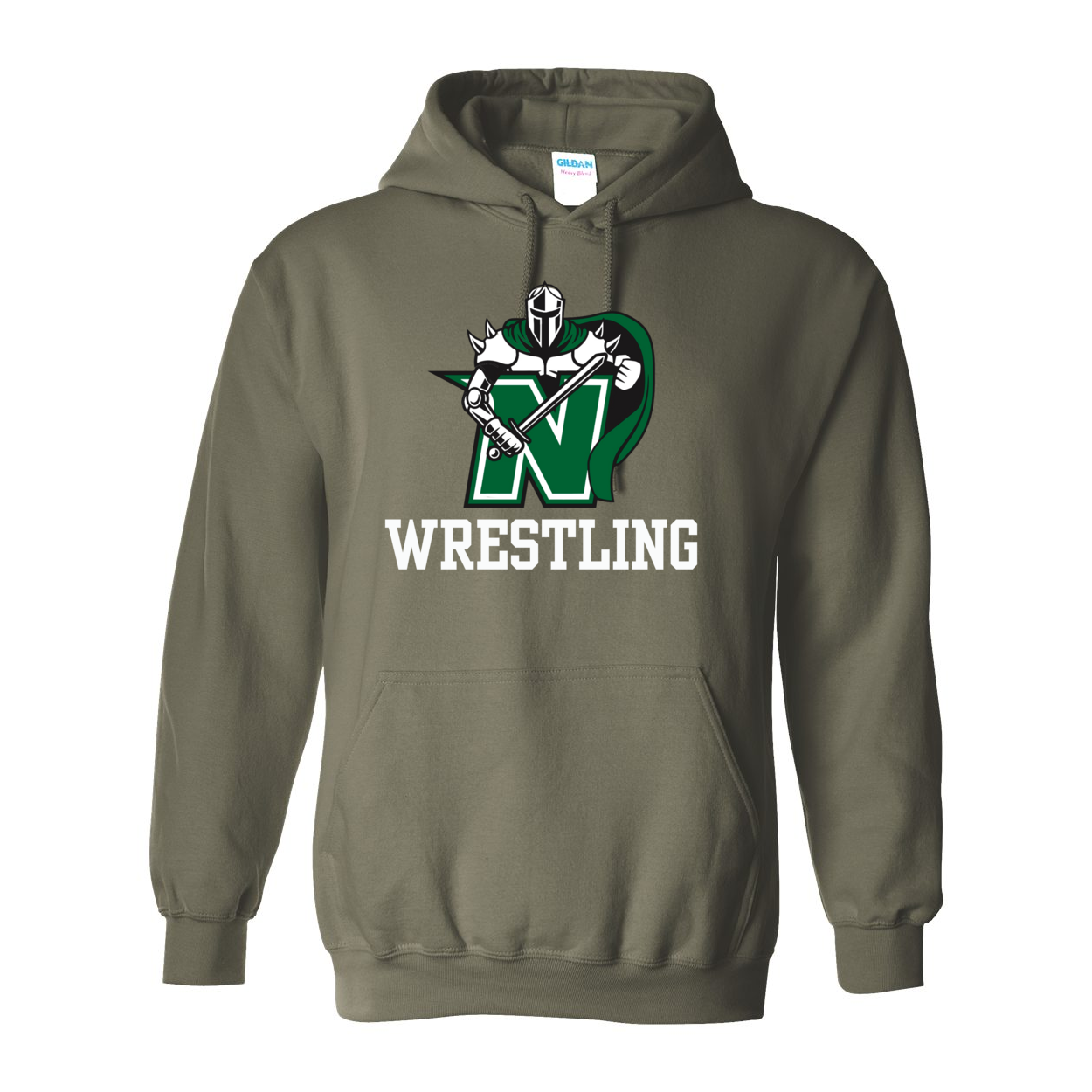 Adult Unisex Classic Logo Wrestling Graphic Hoodie - Nordonia Knights