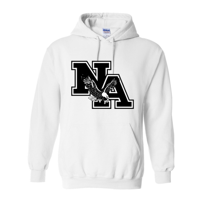 Adult Unisex Black Logo Graphic Hoodie - New Albany Eagles