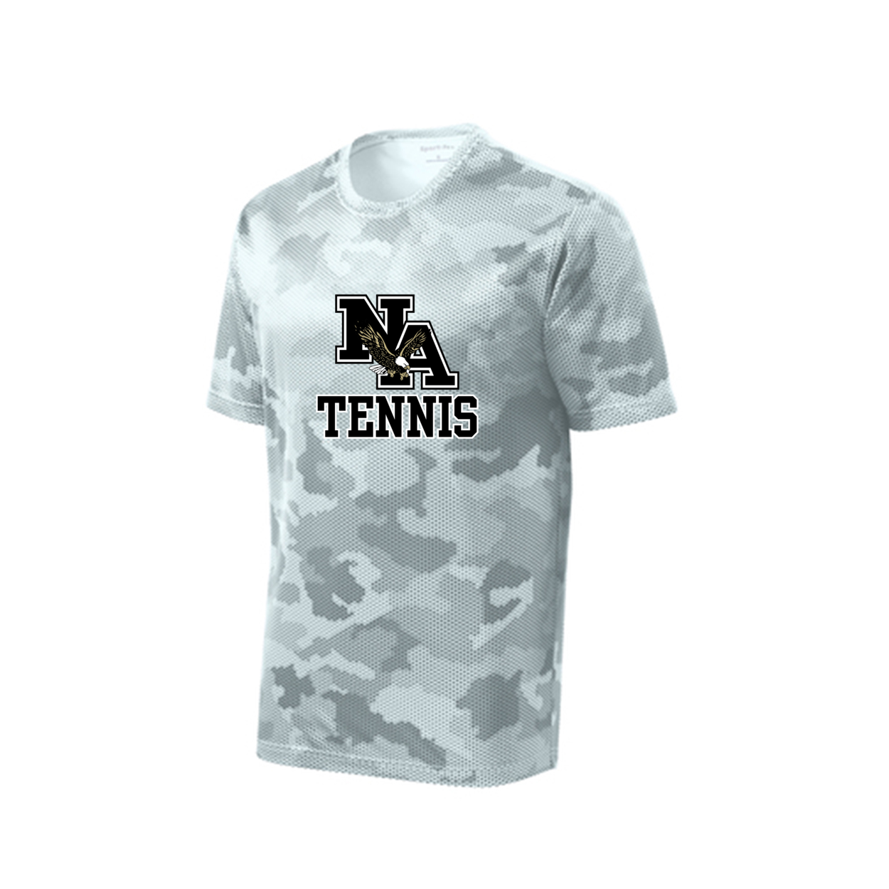 Men's Camo Logo Tennis Competitor Performance Short Sleeve Graphic Tee - New Albany Eagles