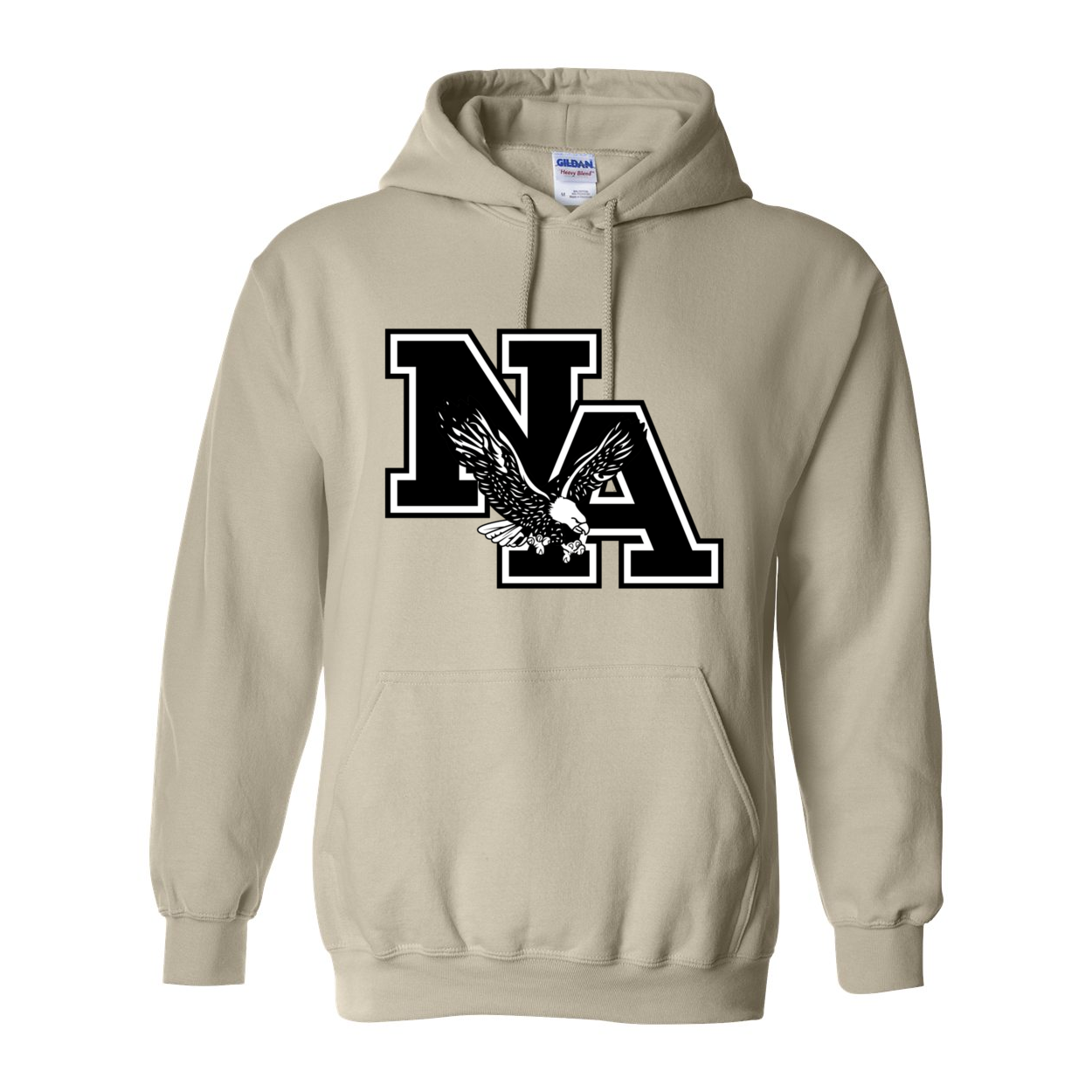 Adult Unisex Black Logo Graphic Hoodie - New Albany Eagles
