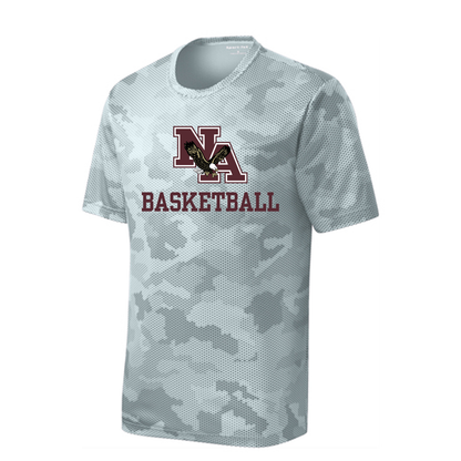 Youth Camo Basketball Logo Competitor Performance Short Sleeve Graphic Tee - New Albany Eagles