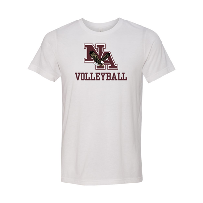 Adult Unisex Super Soft Volleyball Classic Logo Short Sleeve Graphic Tee - New Albany Eagles