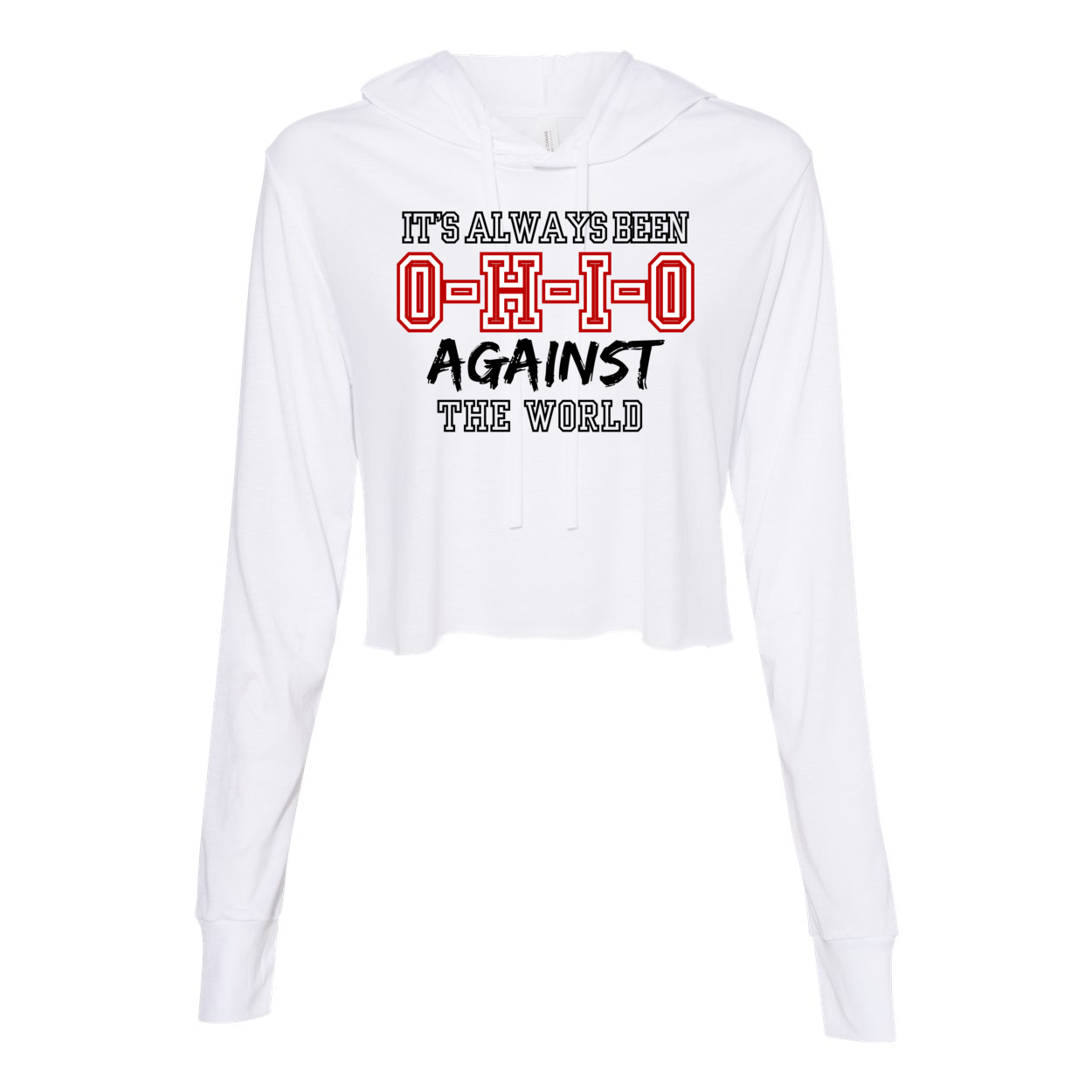 Women’s OH Against the World Graphic Super Soft Cropped Long Sleeve Hooded Tee