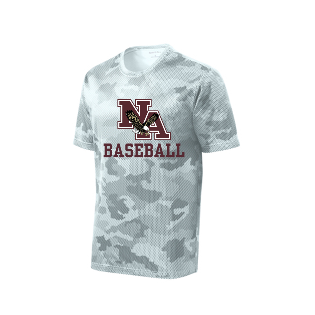 Men's Camo Baseball Competitor Performance Short Sleeve Graphic Tee - New Albany Eagles