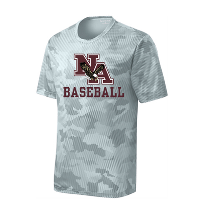 Youth Camo Baseball Logo Competitor Performance Short Sleeve Graphic Tee - New Albany Eagles