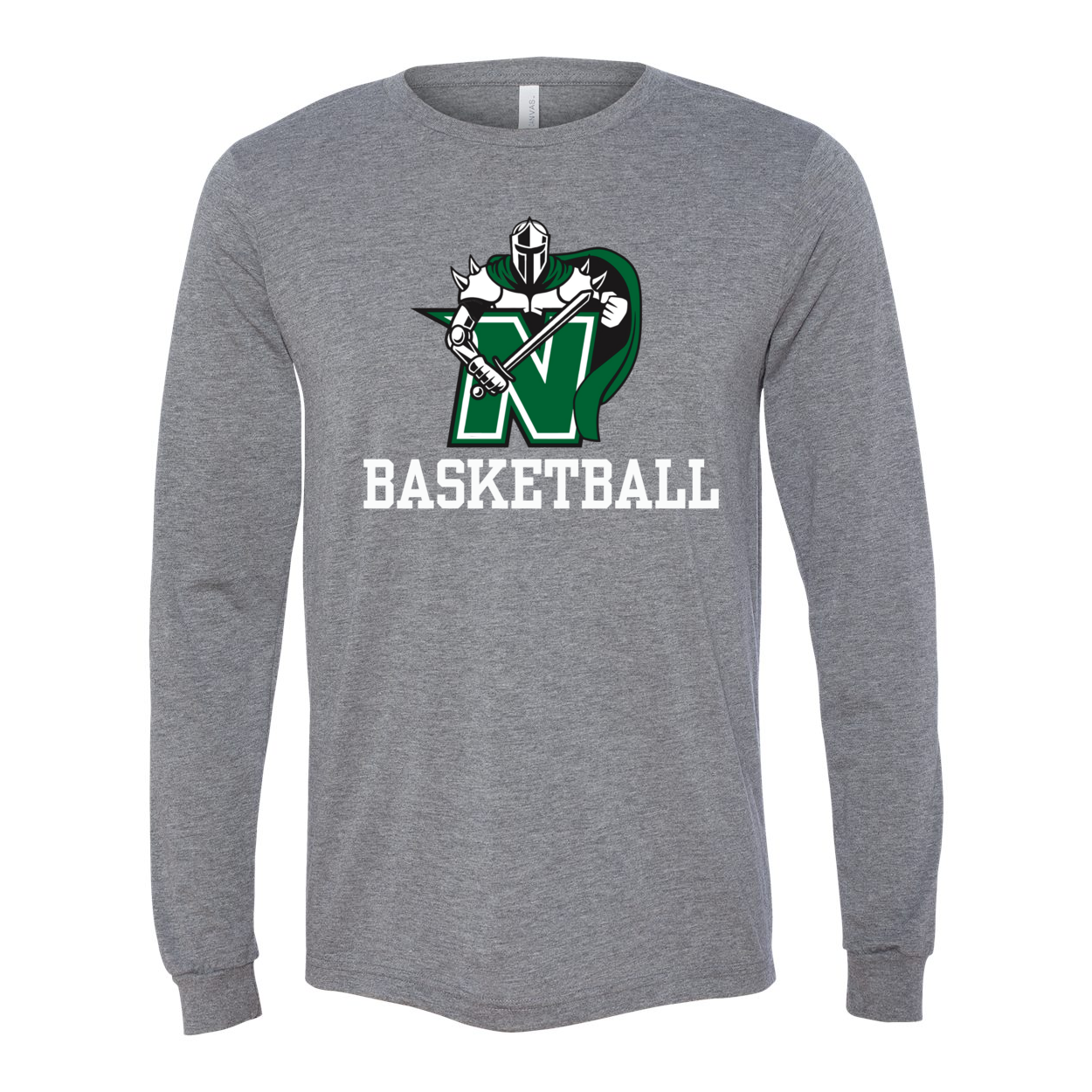 Adult Unisex Super Soft Basketball Classic Logo Long Sleeve Graphic Tee - Nordonia Knights